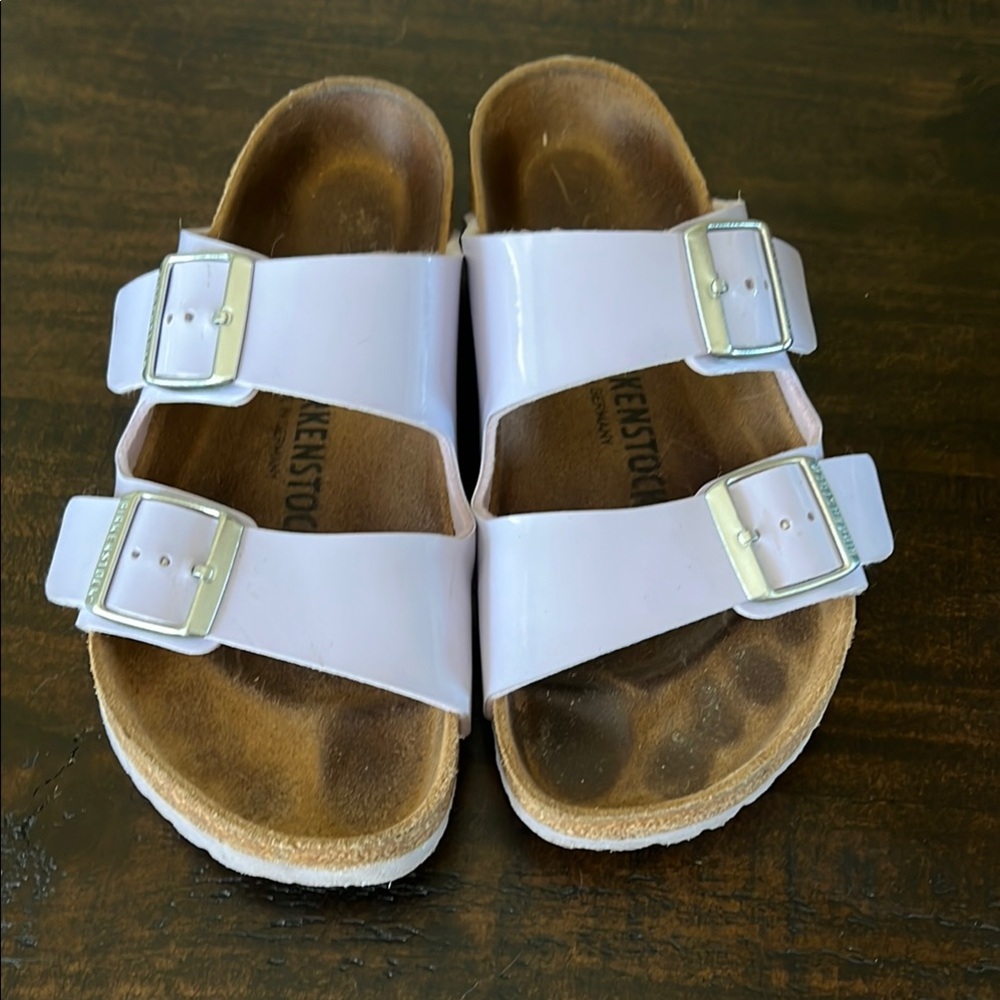 Birkenstock Pink Sandals with Adjustable Straps and Cork Footbed